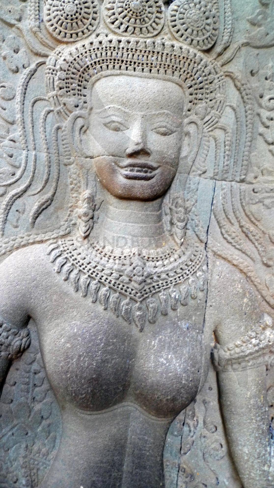 캄보디아 | 캄보디아, 시엠립, 앙코르 와트, 고대유적, 압사라 요정, 압사라, 이빨보이는 압사라, 조각, 자야바르만, 유적 | 스탠바이 STANDBUY 디지털 콘텐츠