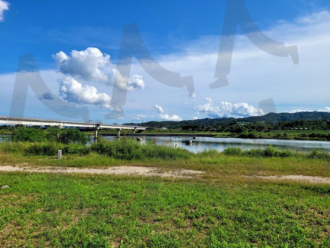 포항 형산강 전경 | 형산강, 포항, 산책로, 국토대장정, 국토종주, 늦여름 | 스탠바이 STANDBUY 디지털 콘텐츠