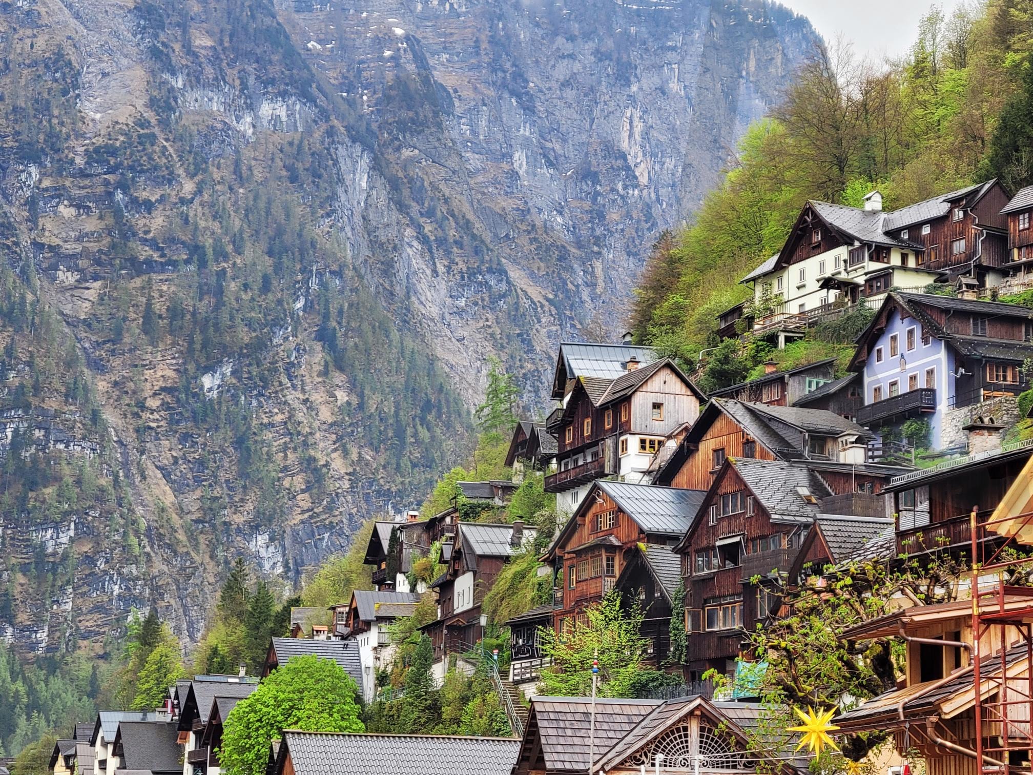 비오는날 할슈타트 | 해외여행, 오스트리아, 할슈타트, 비오는날, 유럽, 이국적인, 풍경, 여행, 추억, 목조건물 | 스탠바이 STANDBUY 디지털 콘텐츠