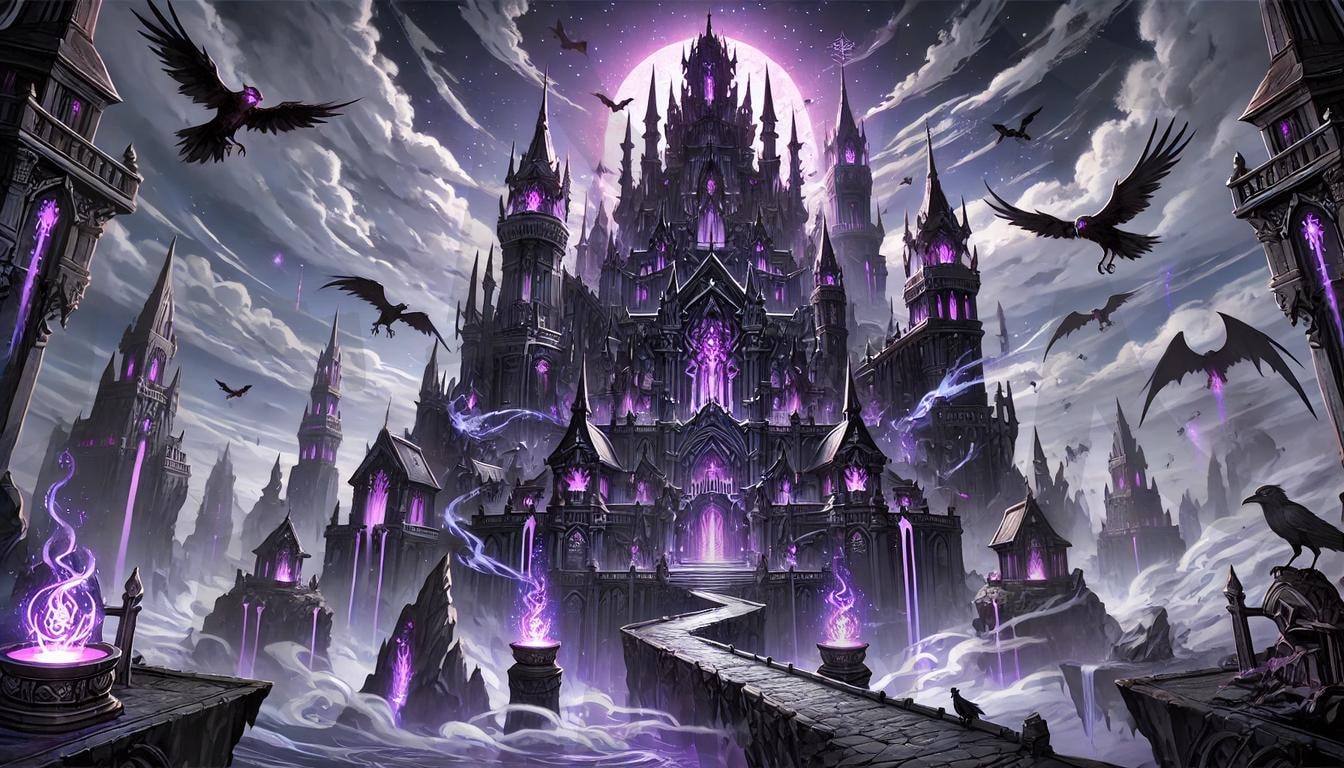 DARK CASTLE | ai, DalE, illustration, background, image, picture | 스탠바이 STANDBUY 디지털 콘텐츠