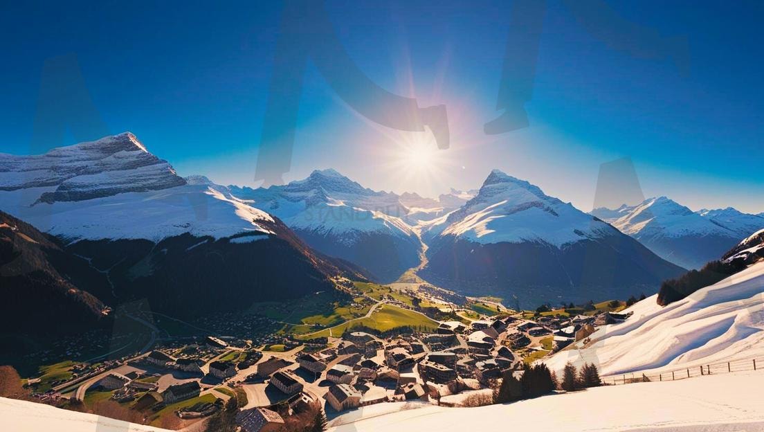 겨울의 작은 마을 | 겨울, 산속, 마을, 눈, 자연, 풍경, 설경, 동화 같은 마을, 시골, 아름다운 자연, 산속마을, 평화로운 풍경, ai | 스탠바이 STANDBUY 디지털 콘텐츠