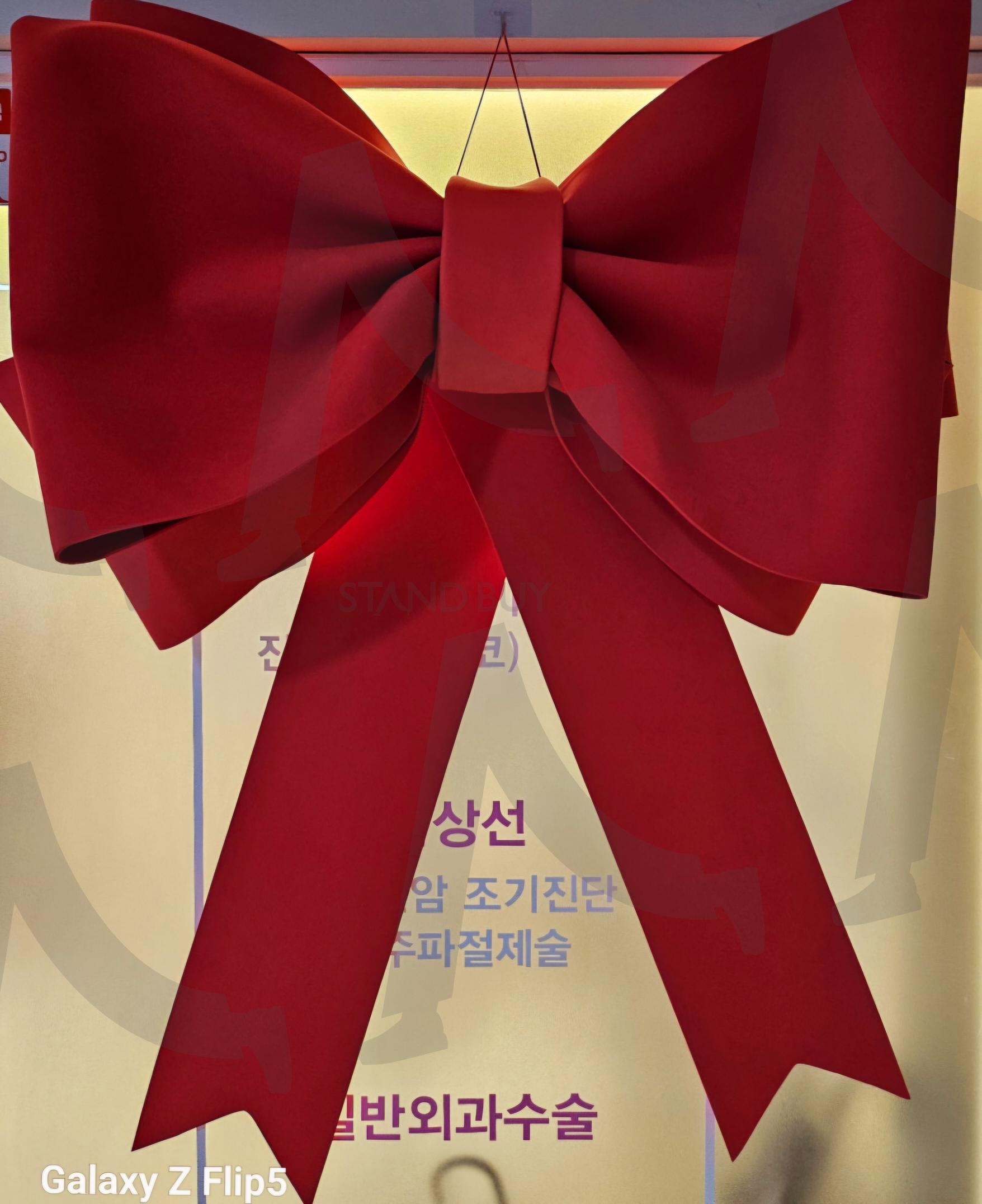 유라인외과 앞 대형리본 | 유라인외과, 빨간대형리본, 넘 이쁨, 사진찍기 좋음, 인테리어, 효과짱 | 스탠바이 STANDBUY 디지털 콘텐츠