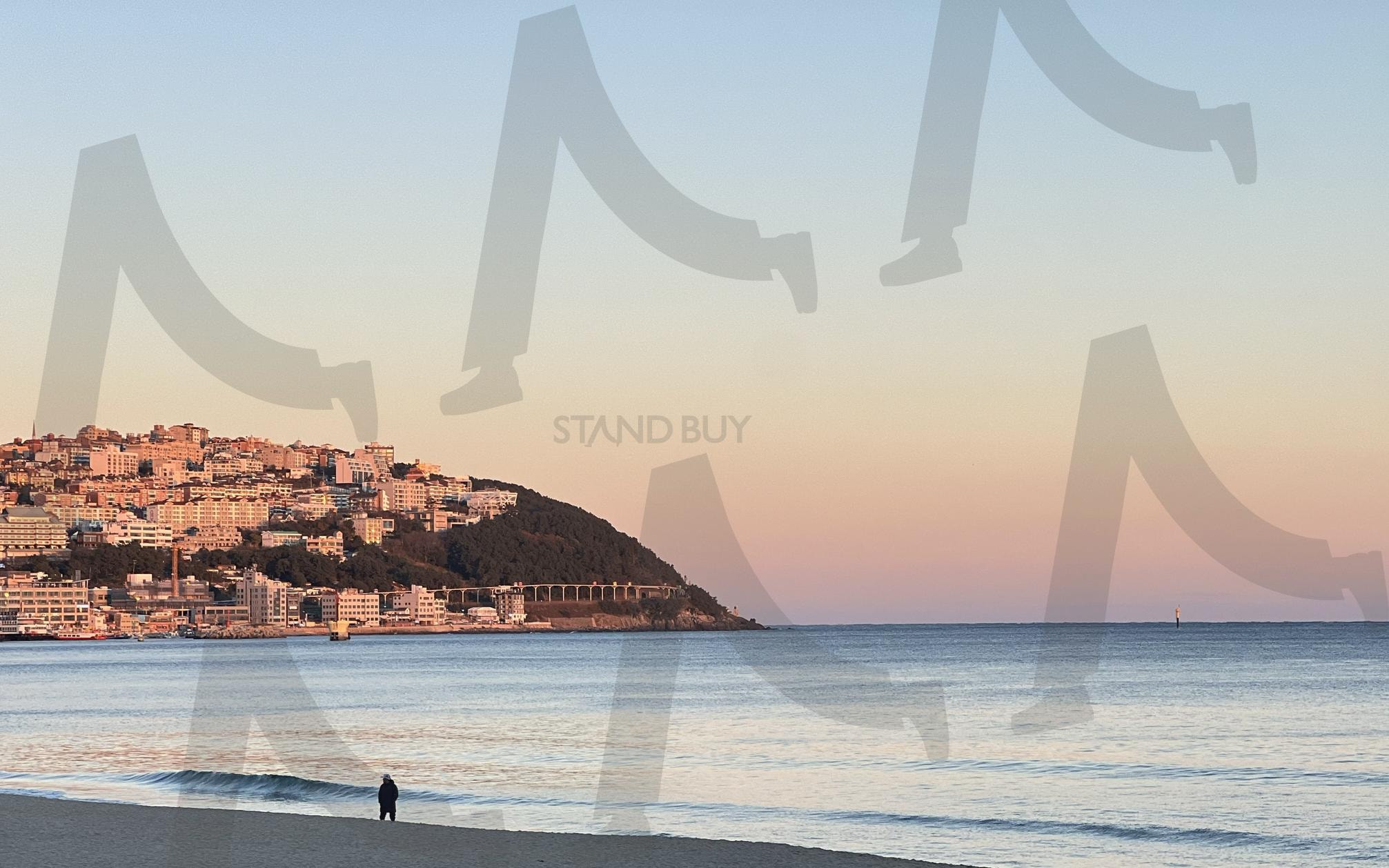 겨울바다_해운대 | 겨울, 바다, 겨울바다, 노을바다, 해운대 | 스탠바이 STANDBUY 디지털 콘텐츠