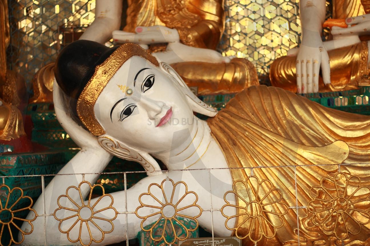 미얀마 와불상 | 미얀바, 와불, 와불상, 차욱타지사원, 쉐다곤파고다, 양곤, MYANMAR, YANGON, Chaukhtatgyi Buddha Temple | 스탠바이 STANDBUY 디지털 콘텐츠