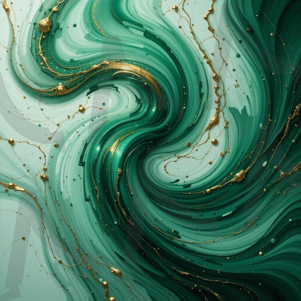 에메랄드 엘레강스 추상화 | 에메랄드, 엘레강스, 추상화, 물감의물결, 물감, ai | 스탠바이 STANDBUY 디지털 콘텐츠