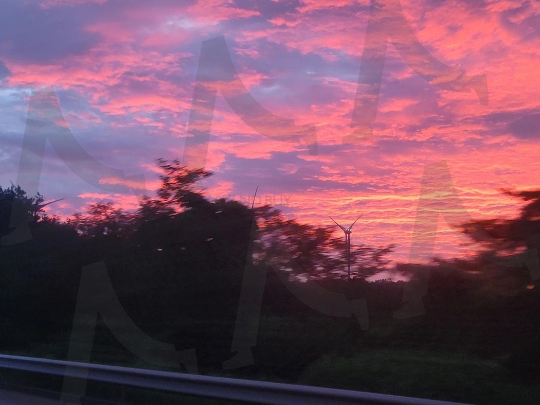 풍력발전 | 석양, 풍력발전, 분홍, 붉은, ai | 스탠바이 STANDBUY 디지털 콘텐츠