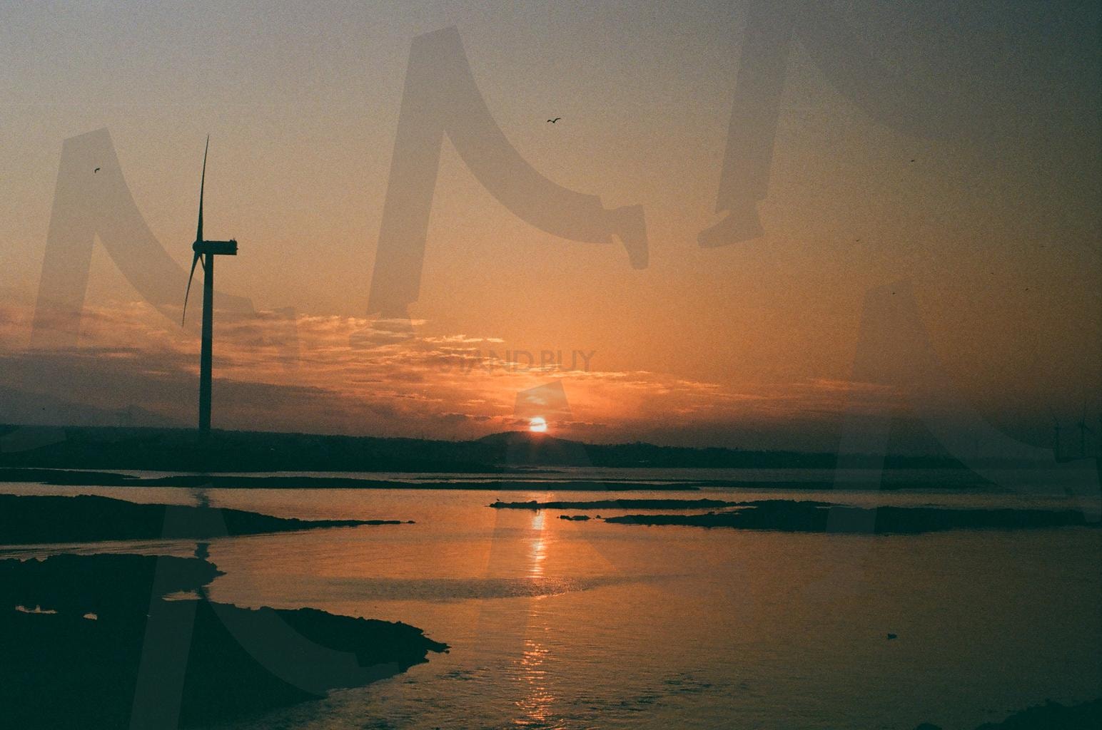 해 질 녉 | 석양, 풍력발전기, 바다, 자연, 평화, 제주도, 노을, 풍경, 필름카메라, 저녁 | 스탠바이 STANDBUY 디지털 콘텐츠