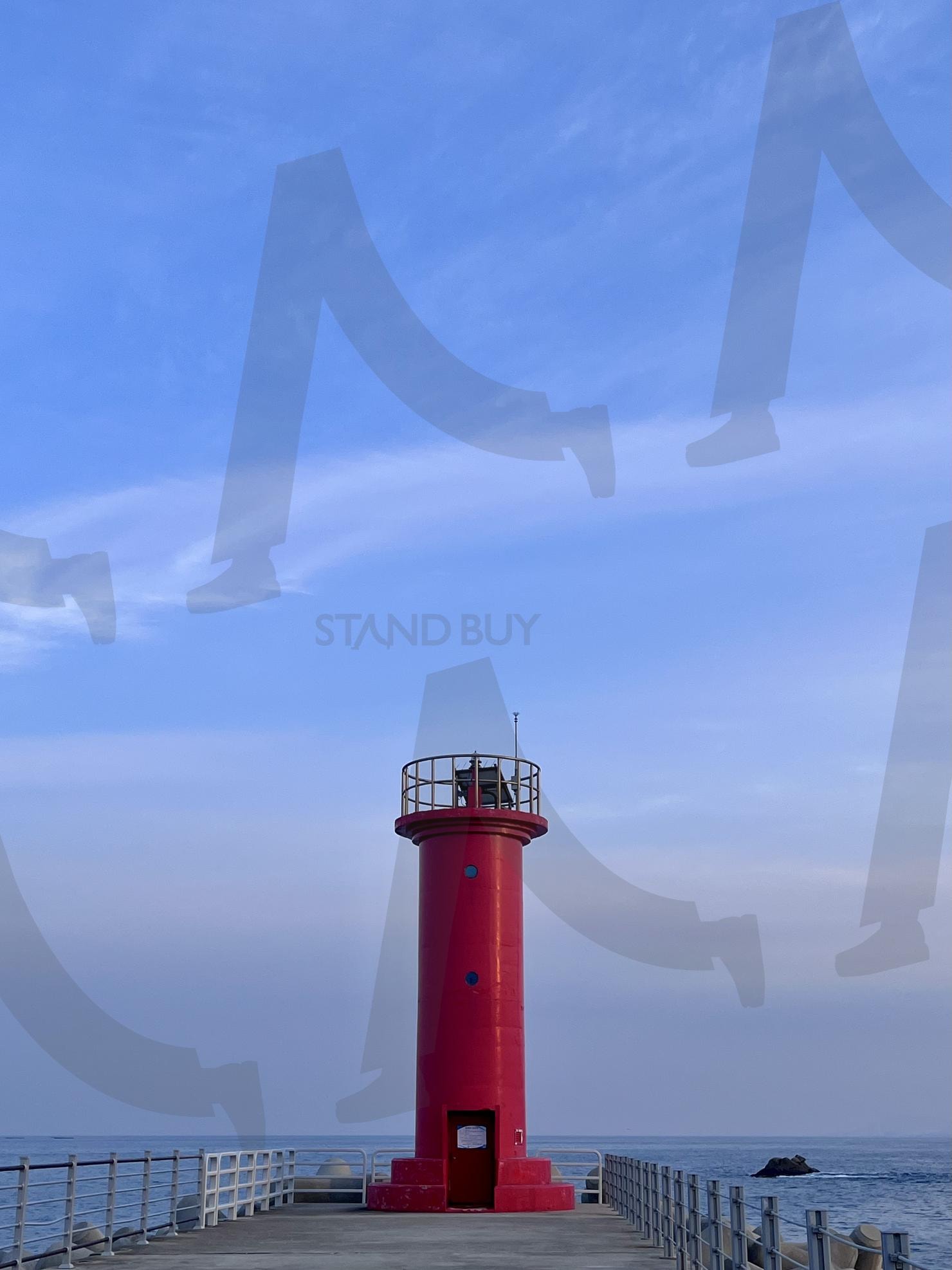 강릉의 등대 | 강릉, 등대, 해안, 풍경, 바다, 향해, 붉은색, 빨강 | 스탠바이 STANDBUY 디지털 콘텐츠