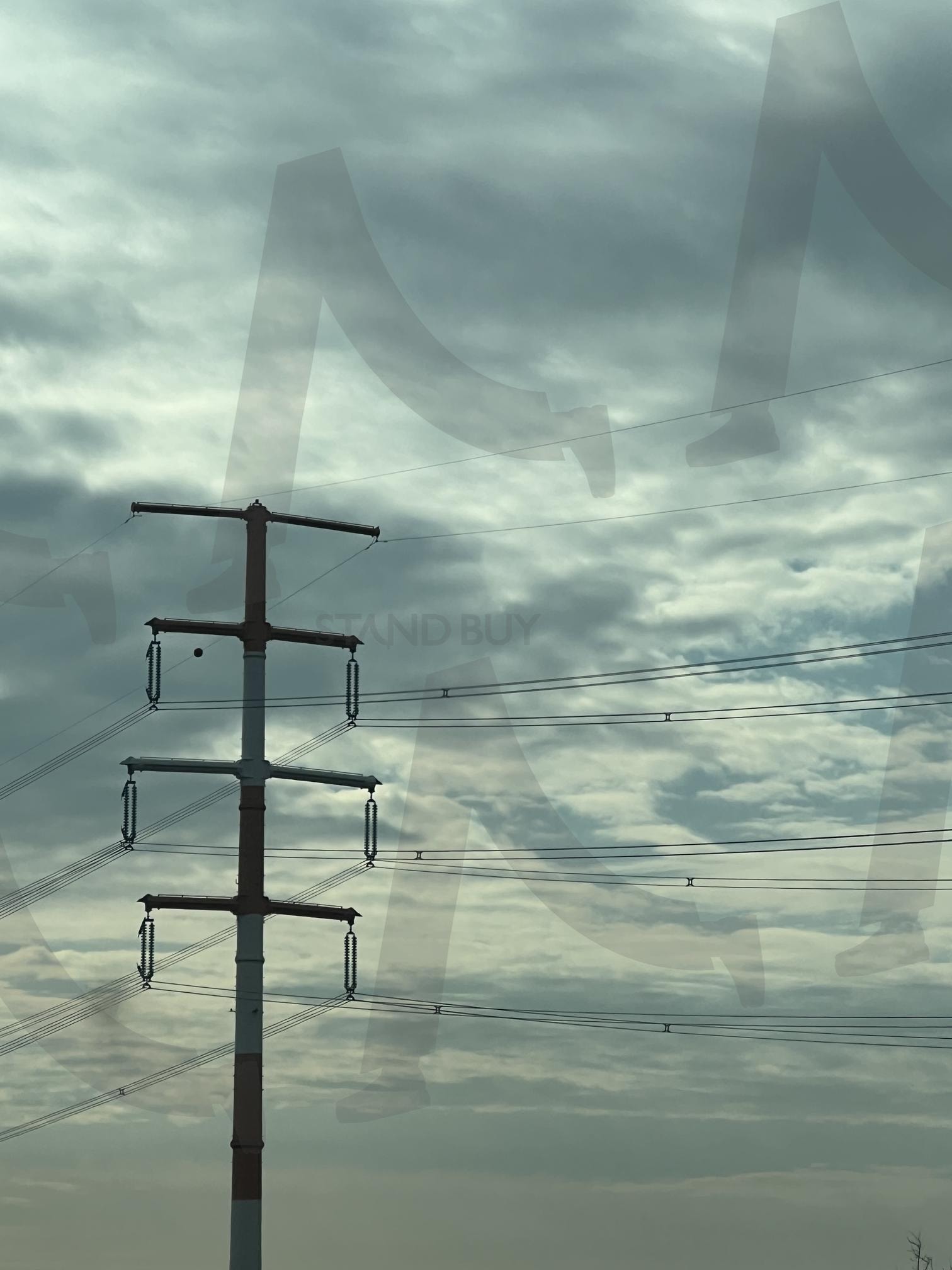 검은 연결들 | 먹구름, 하늘, 전봇대, 감성, 쓸쓸함, 흐린날, 이별, 우울, 비 | 스탠바이 STANDBUY 디지털 콘텐츠