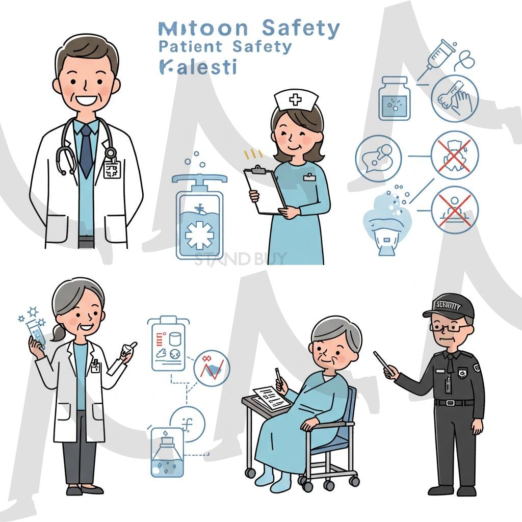 병원 안전관련 문구 및 캐릭터 | ai, 병원, 병원안전, QPS, 환자, 간호사, 의사, 의료 | 스탠바이 STANDBUY 디지털 콘텐츠