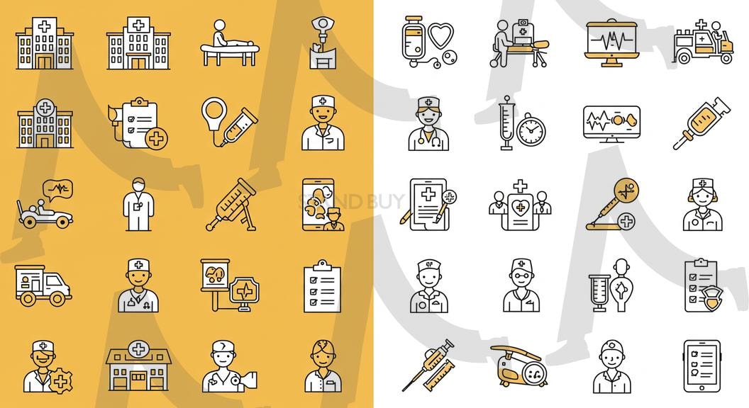병원관련 아이콘 | ai, 병원, 병원아이콘, 대학병원, 종합병원, 개인병원, 병원기획실, 아이콘, 간호사, 환자, 의사, 간호조무사 | 스탠바이 STANDBUY 디지털 콘텐츠