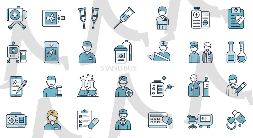 병원관련 아이콘 | ai, 병원, 아이콘, 의사, 환자, 간호사, 대학병원, 종합병원, 개인병원 | 스탠바이 STANDBUY 디지털 콘텐츠