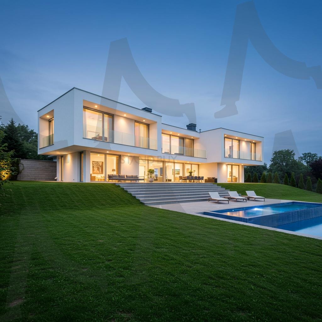 고급스러운 집 | 수영장, 수영장있는집, 고급스러운, 건물, 인테리어, 건축, 주택, 집, ai | 스탠바이 STANDBUY 디지털 콘텐츠