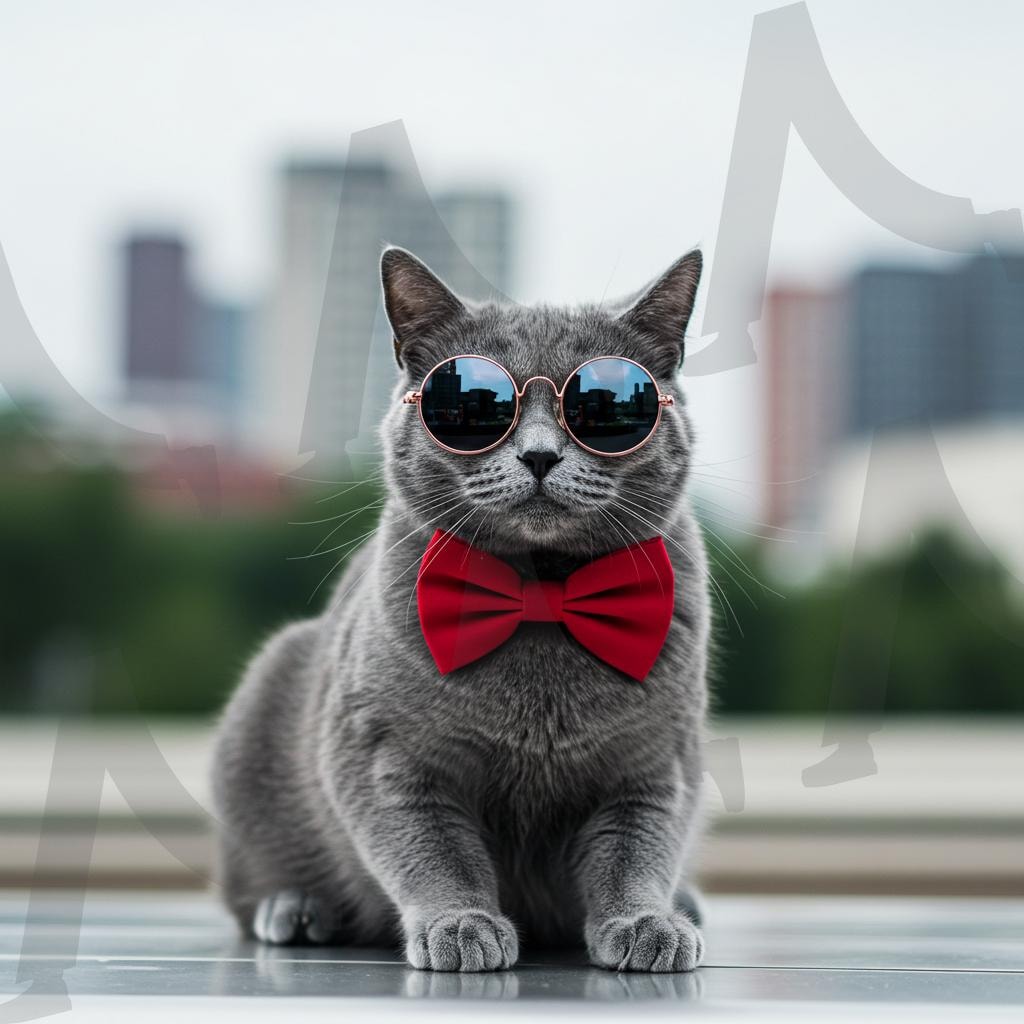 고양이 | fashion cat wearing sunglasses, cat, fashion, 고양이, 패션, 고양이패션, ai | 스탠바이 STANDBUY 디지털 콘텐츠
