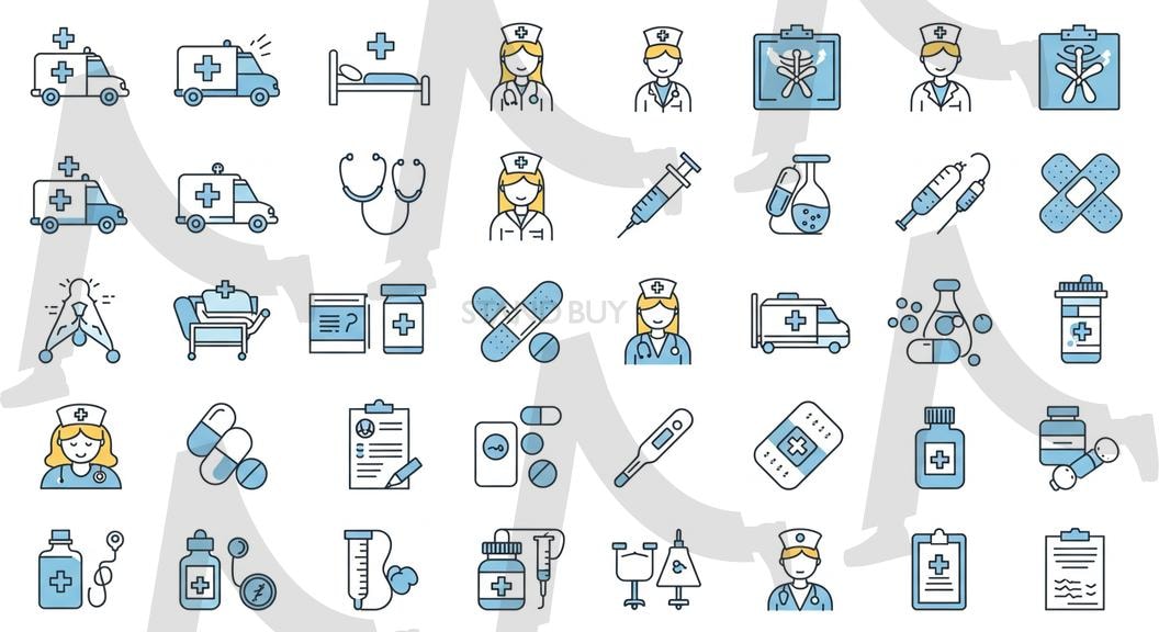 병원관련 아이콘 | ai, 병원, 병원아이콘, 아이콘, 대학병원, 종합병원, 병원행정, 의사, 간호사, 간호조무사, 병원직원 | 스탠바이 STANDBUY 디지털 콘텐츠