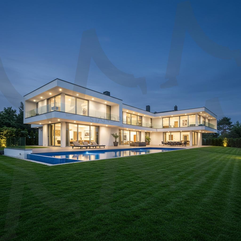 고급스러운 집 | ai, 고급스러운 집, 화사한, 우아한, 고급스러운, 주택, 건축 | 스탠바이 STANDBUY 디지털 콘텐츠