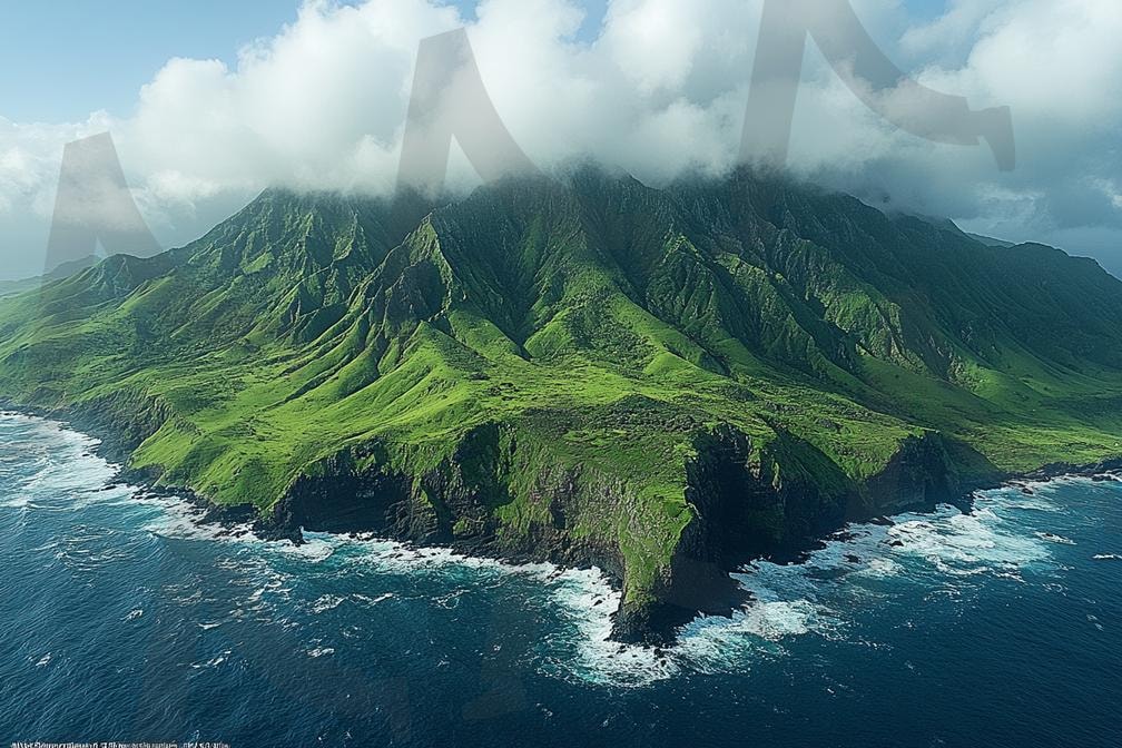 하늘에서 바라본 바다의 풍경,섬,나무 | 자연, 풍경, 바다, 하늘, 섬, 숲, ai | 스탠바이 STANDBUY 디지털 콘텐츠