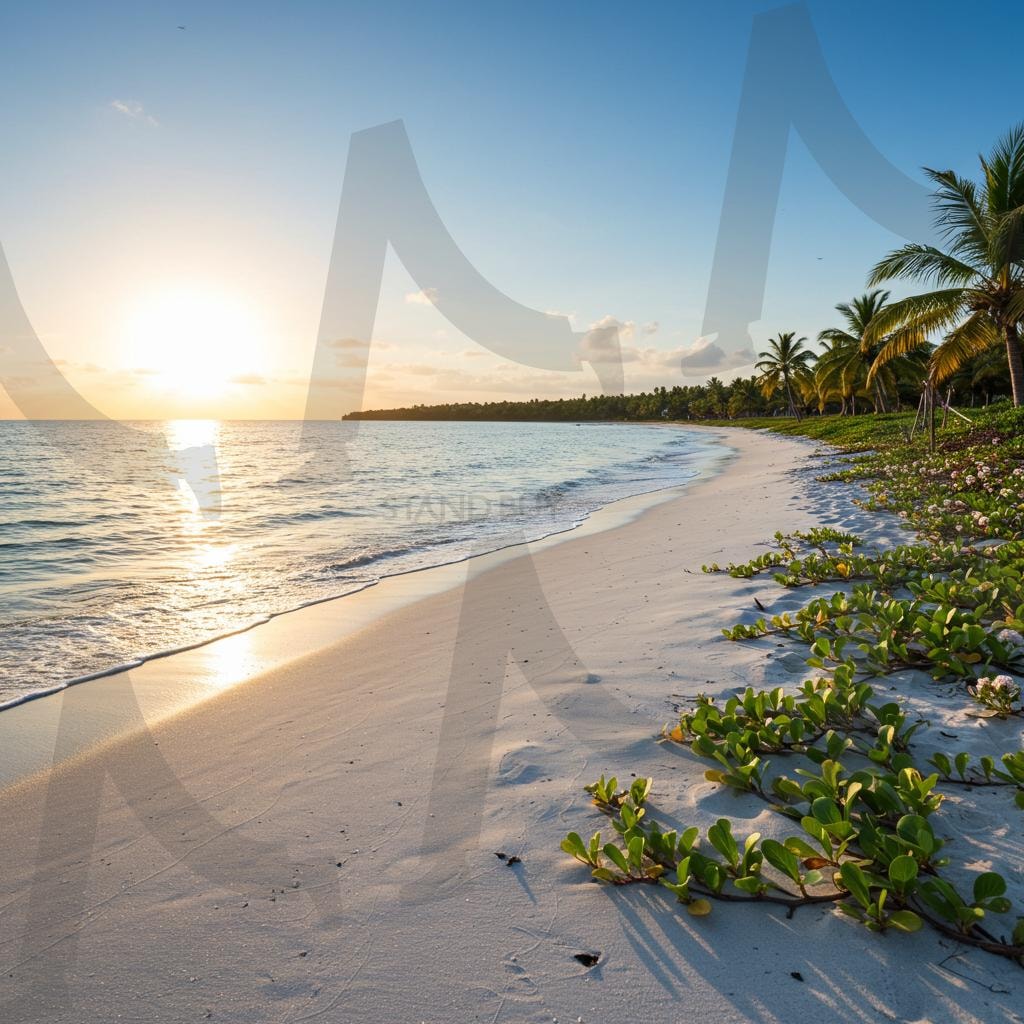 해변가, 바다, 해수욕장 | 해변가, 바다, 해수욕장, 자연풍경, 자연, 나무, 하늘, 구름, 야자수 나무, beach, sea, swimming beach, natural scenery, nature, trees, sky, clouds, palm trees, ai | 스탠바이 STANDBUY 디지털 콘텐츠