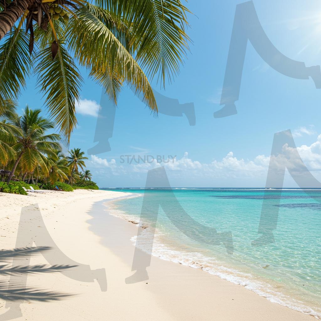 해변가,바다,해수욕장,나무,하늘 | 해변가, 바다, 해수욕장, 자연풍경, 자연, 나무, 하늘, 구름, 야자수 나무, beach, sea, swimming beach, natural scenery, nature, trees, sky, clouds, palm trees, ai | 스탠바이 STANDBUY 디지털 콘텐츠