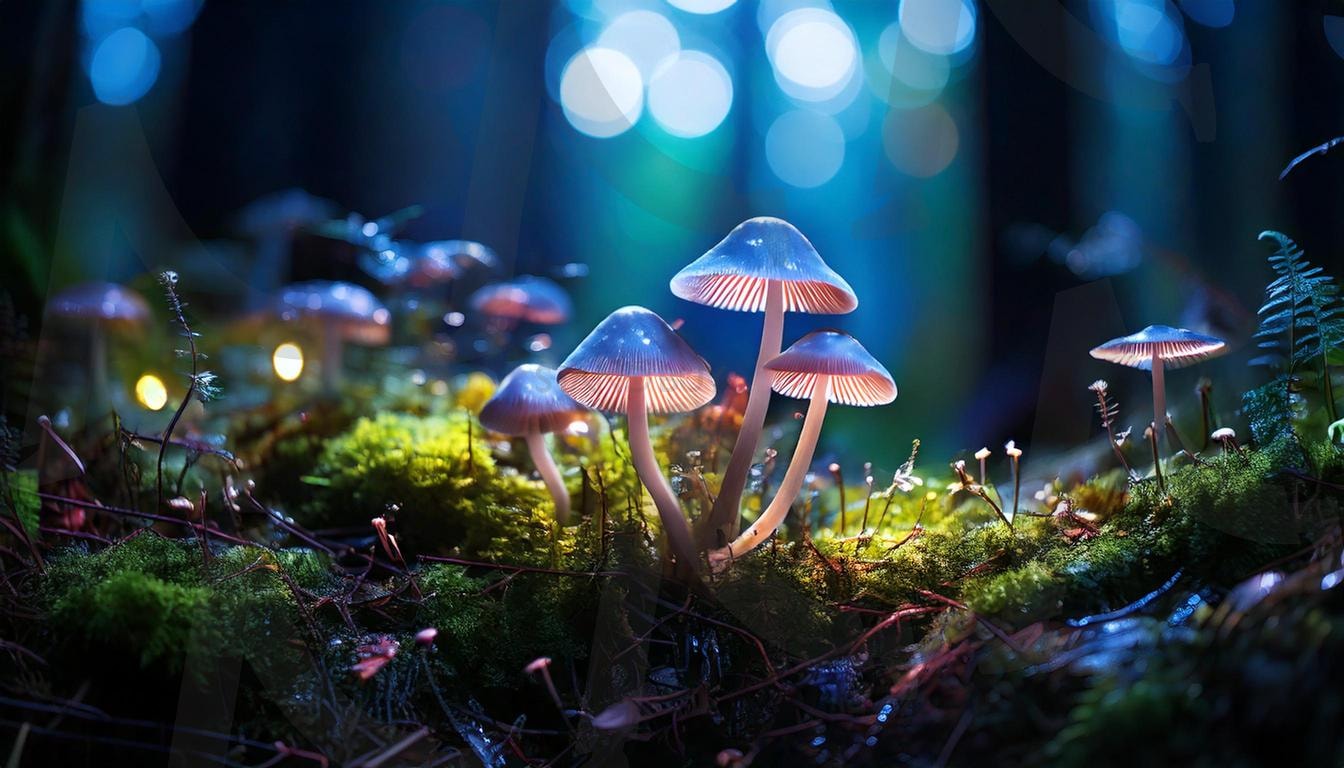 숲속의 꿈 | 버섯, 숲, 아름다움, 마법, 판타지, 몽환, 몽환적, 아트, 동화, 감성, 편안함, 모던아트, 자연, 자연의미학, 미학, 머쉬룸, 땅, 잔디, 풀, 곰팡이, ai | 스탠바이 STANDBUY 디지털 콘텐츠