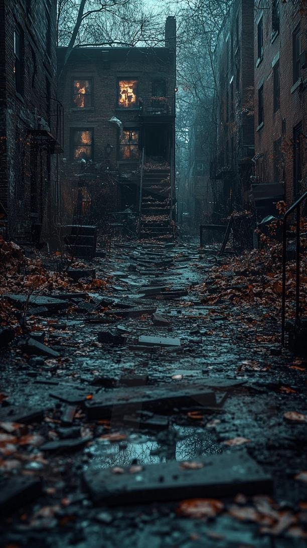 다양한 골목길의 모습 13 | 풍경, 배경, 환경, 길, 골목길, 거리, ai | 스탠바이 STANDBUY 디지털 콘텐츠