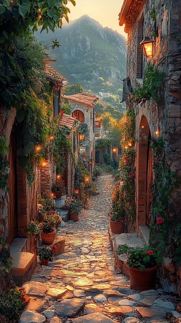 다양한 골목길의 모습 6 | 풍경, 배경, 환경, 길, 골목길, 거리, ai | 스탠바이 STANDBUY 디지털 콘텐츠