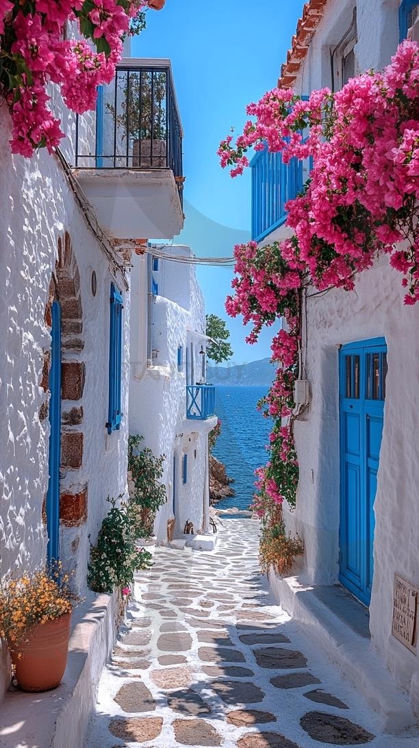 다양한 골목길의 모습 15 | 풍경, 배경, 환경, 길, 골목길, 거리, ai | 스탠바이 STANDBUY 디지털 콘텐츠