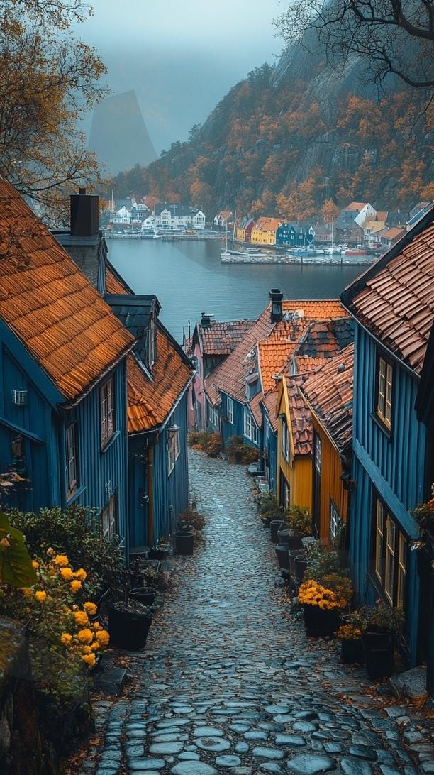 다양한 골목길의 모습 10 | 풍경, 배경, 환경, 길, 골목길, 거리, ai | 스탠바이 STANDBUY 디지털 콘텐츠