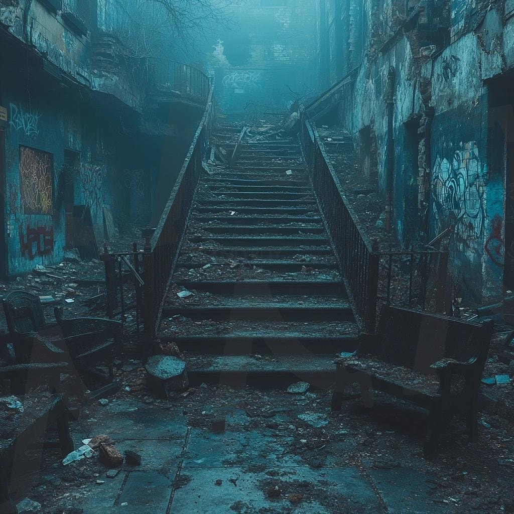 다양한 폐허, 폐건물의 모습 17 | 풍경, 배경, 환경, 공포, 건물, 분위기, ai | 스탠바이 STANDBUY 디지털 콘텐츠