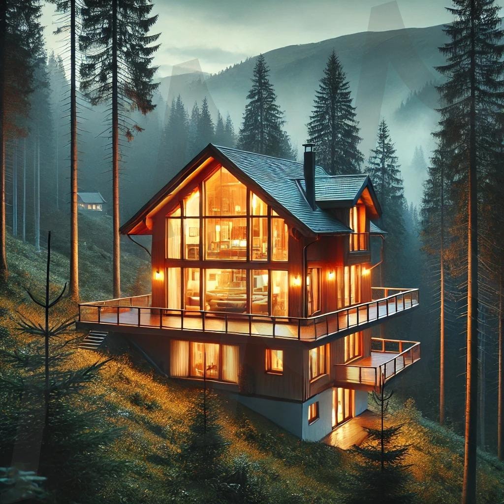 숲속 단독주택 | 숲, 자연, 풍경, 배경이미지, 배경, 힐링 | 스탠바이 STANDBUY 디지털 콘텐츠