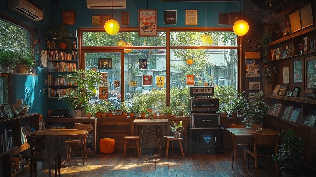 다양한 분위기 좋은 카페의 모습 1 | 풍경, 배경, 카페, 커피, 아늑한, 분위기, ai | 스탠바이 STANDBUY 디지털 콘텐츠