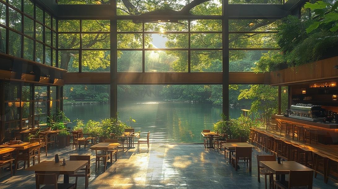 다양한 분위기 좋은 카페의 모습 73 | 풍경, 배경, 카페, 커피, 아늑한, 분위기, ai | 스탠바이 STANDBUY 디지털 콘텐츠