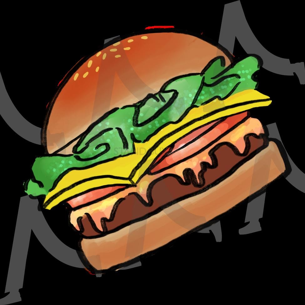 햄버거 | 음식, 식사, 햄버거, 그림, 드로잉, 버거, 일러스트 | 스탠바이 STANDBUY 디지털 콘텐츠