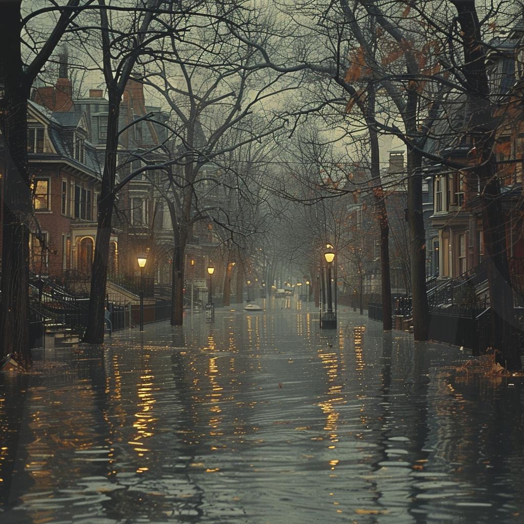 안개낀거리 | 비, 가을, 겨울, 거리, 가로등, 도시, 장마, 안개, 숲, 나무, ai | 스탠바이 STANDBUY 디지털 콘텐츠