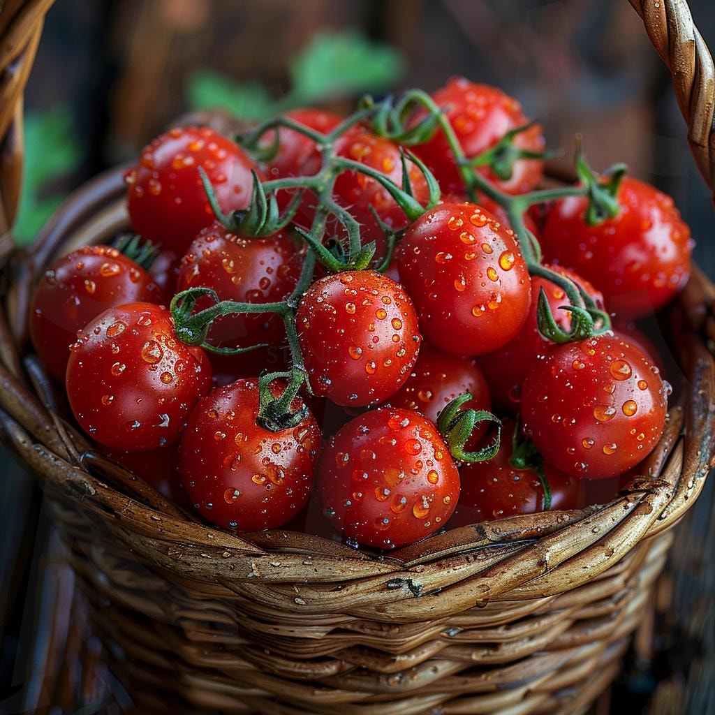 방울토마토 | 토마토, 빨간토마토, 방울토마토, 바구니, 과일, 채소, ai | 스탠바이 STANDBUY 디지털 콘텐츠