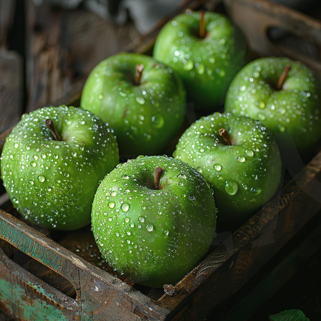 달콤한풋사과 | 사과, 풋사과, 과일, 상자, 선물, 파란사과, 사과상자, ai | 스탠바이 STANDBUY 디지털 콘텐츠