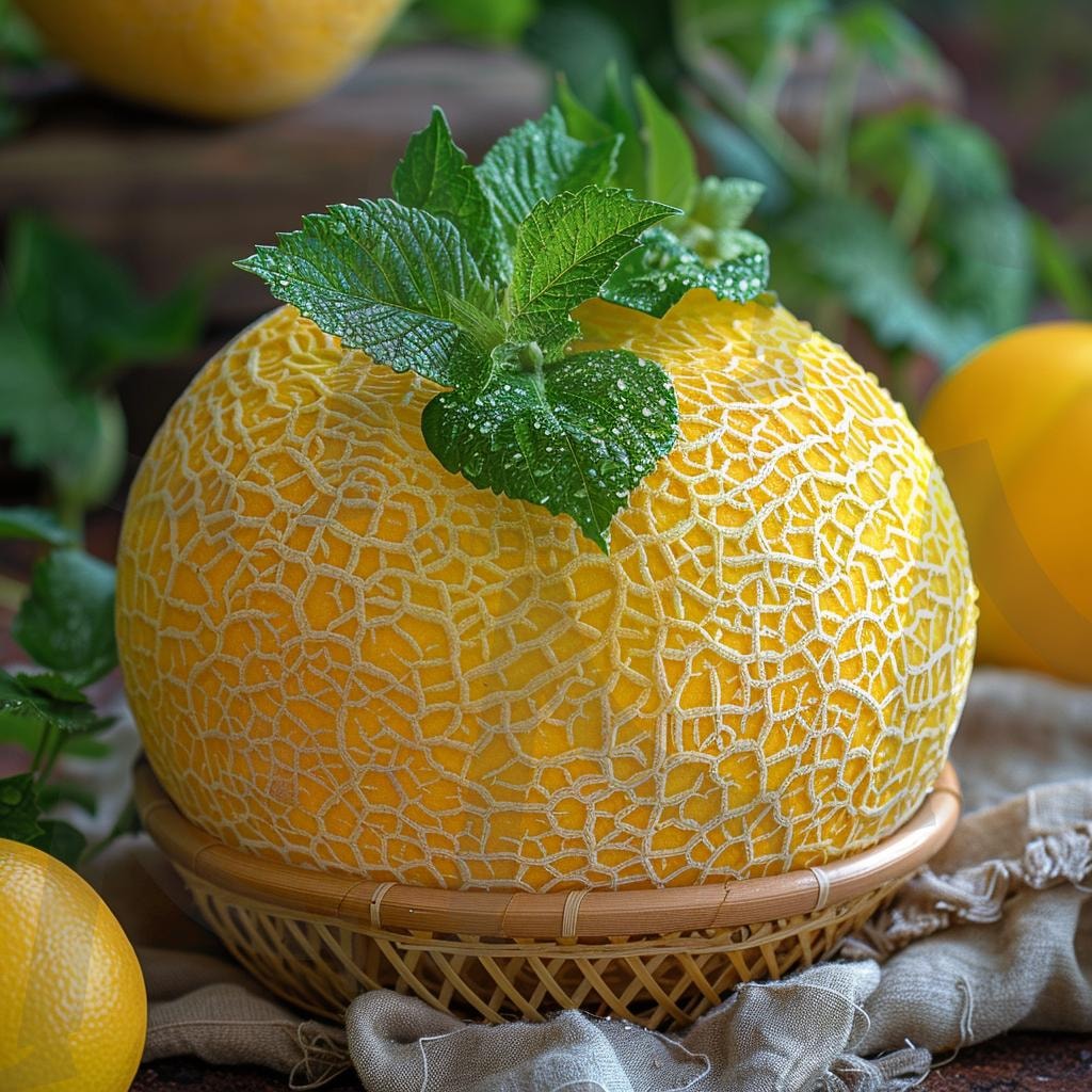 노란멜론 | 멜론, 메론[, 과일, 노란, 노란과일, ai | 스탠바이 STANDBUY 디지털 콘텐츠