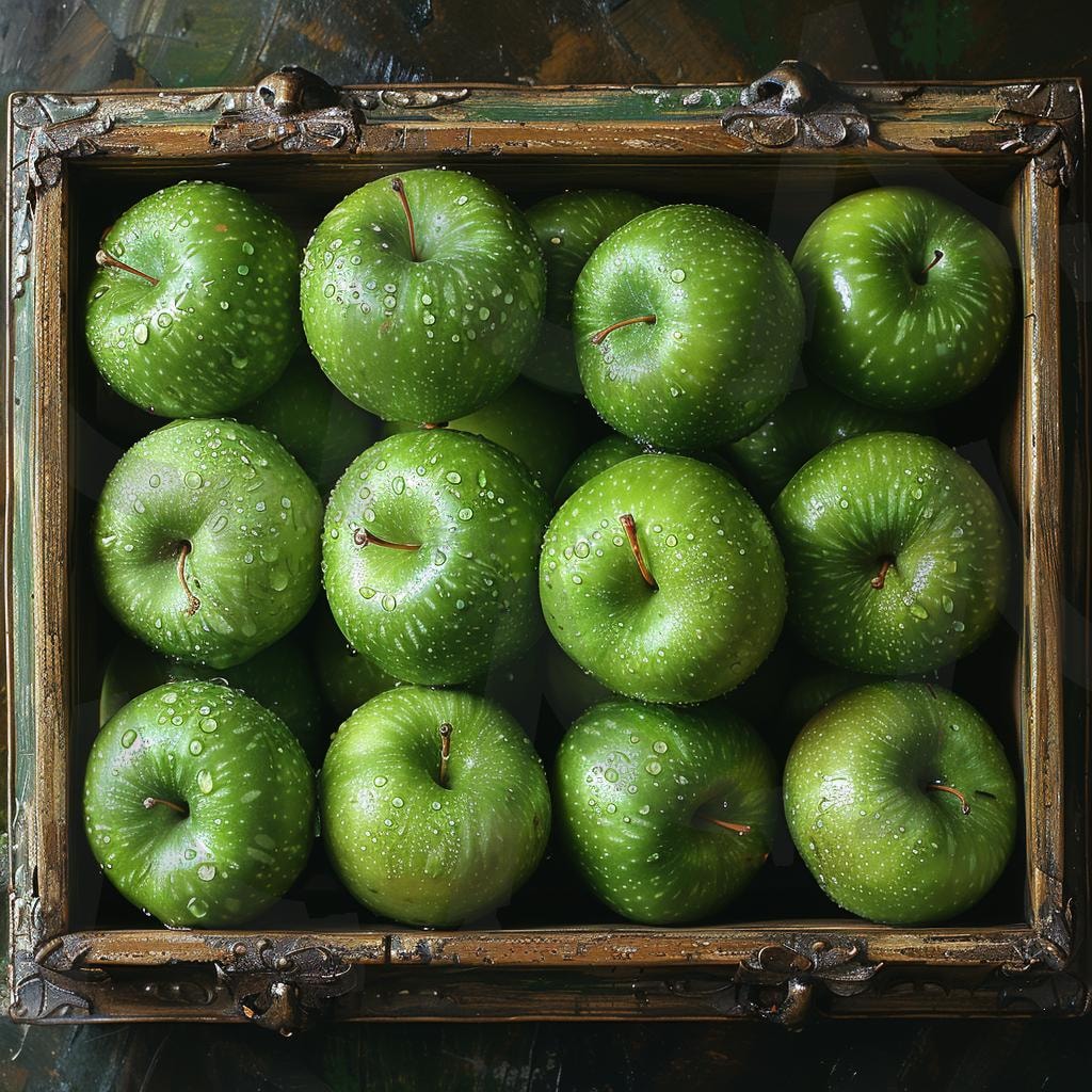 사과상자 | 사과, 풋사과, 과일, 상자, 선물, 파란사과, ai | 스탠바이 STANDBUY 디지털 콘텐츠