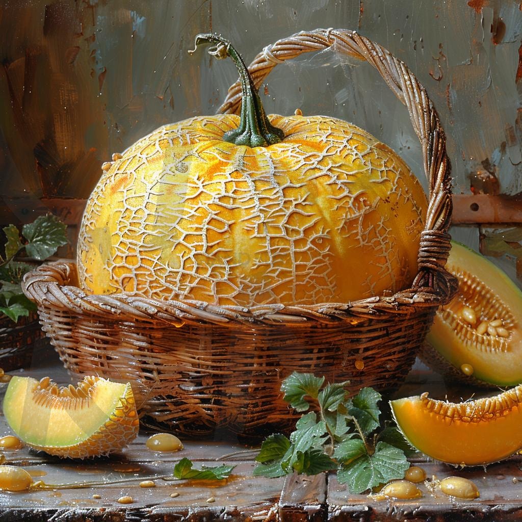 노란과일 | 멜론, 메론, 과일, 노란과일, 호박, ai | 스탠바이 STANDBUY 디지털 콘텐츠