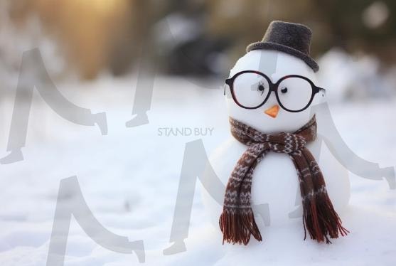 눈사람 | 눈사람, 흰눈, 겨울, 목도리, 모자, 폭설, ai | 스탠바이 STANDBUY 디지털 콘텐츠