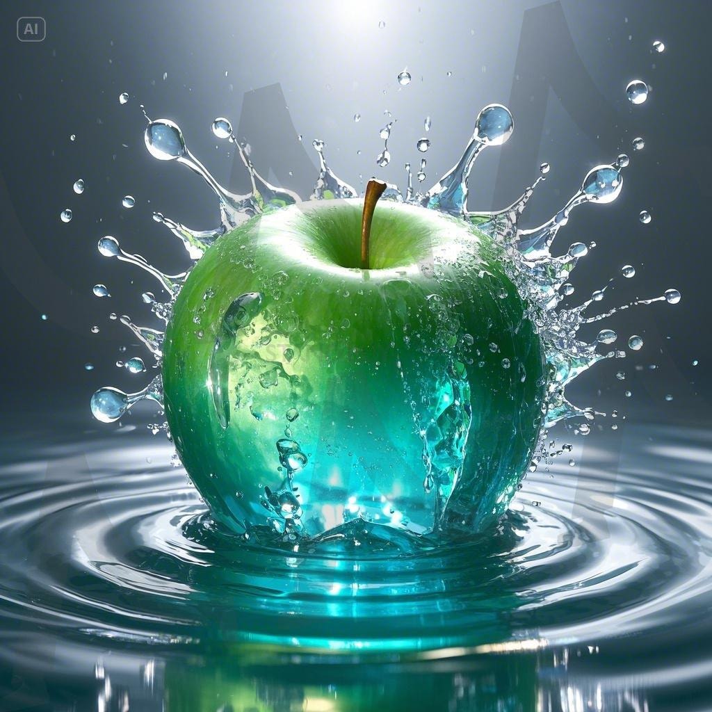 청량한 사과 | 사과, 초록색사과, 청량한, 깨끗한, 과일, 깔끔한 사과, 깔끔한, ai | 스탠바이 STANDBUY 디지털 콘텐츠