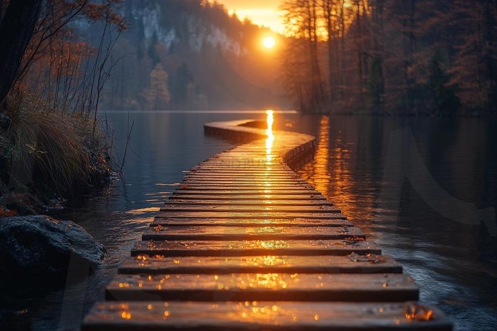 다양한 분위기의 호수가 있는 산책로의 모습 8 | 풍경, 배경, 산책로, 공원, 공원로, 길, ai | 스탠바이 STANDBUY 디지털 콘텐츠