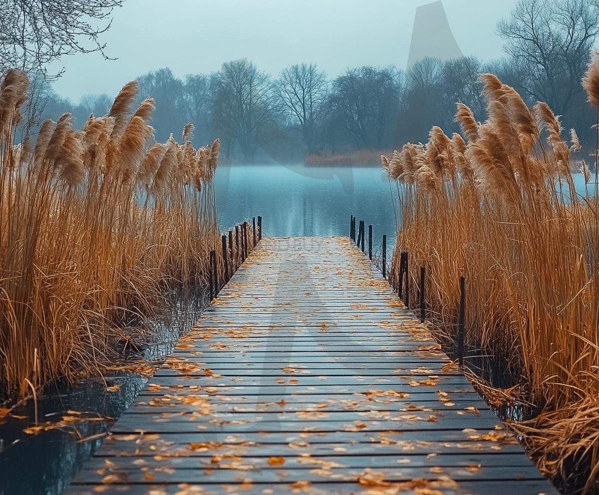 다양한 분위기의 호수가 있는 산책로의 모습 7 | 풍경, 배경, 산책로, 공원, 공원로, 길, ai | 스탠바이 STANDBUY 디지털 콘텐츠