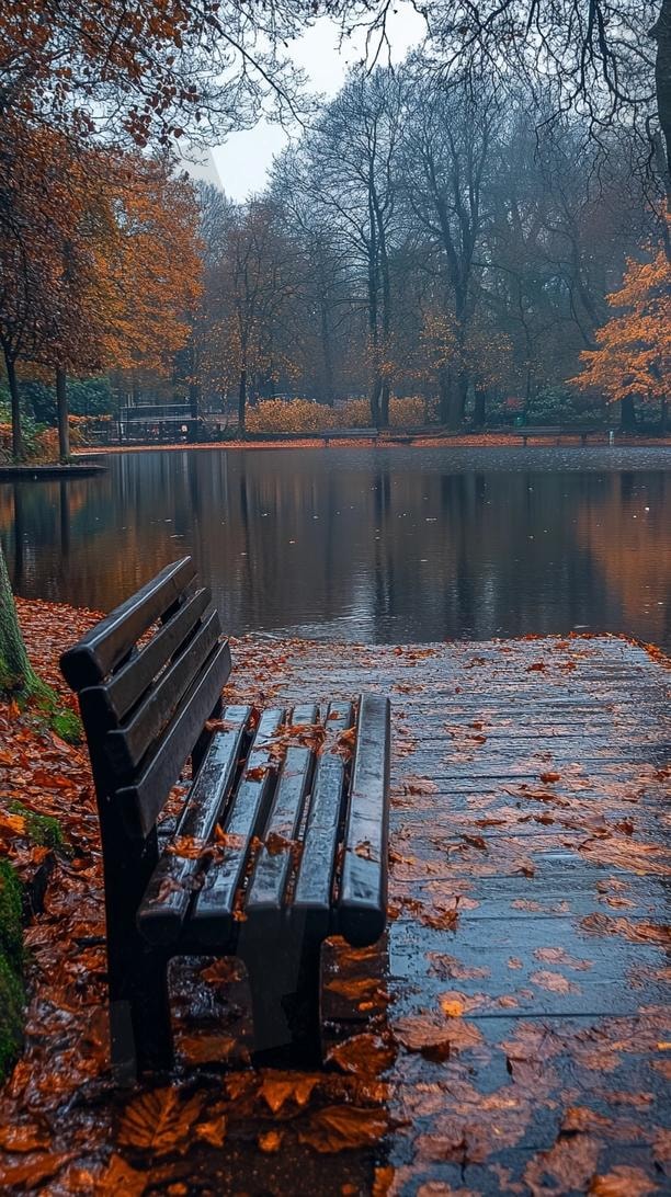 다양한 분위기의 호수가 있는 산책로의 모습 3 | 풍경, 배경, 산책로, 공원, 공원로, 길, ai | 스탠바이 STANDBUY 디지털 콘텐츠