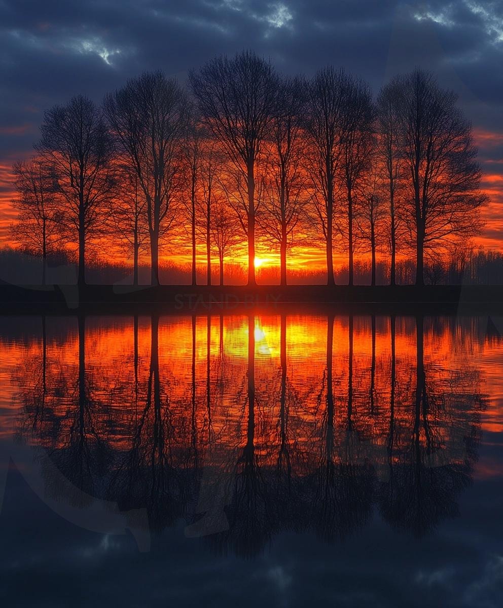 다양한 분위기의 호수가 있는 산책로의 모습 15 | 풍경, 배경, 산책로, 공원, 공원로, 길, ai | 스탠바이 STANDBUY 디지털 콘텐츠