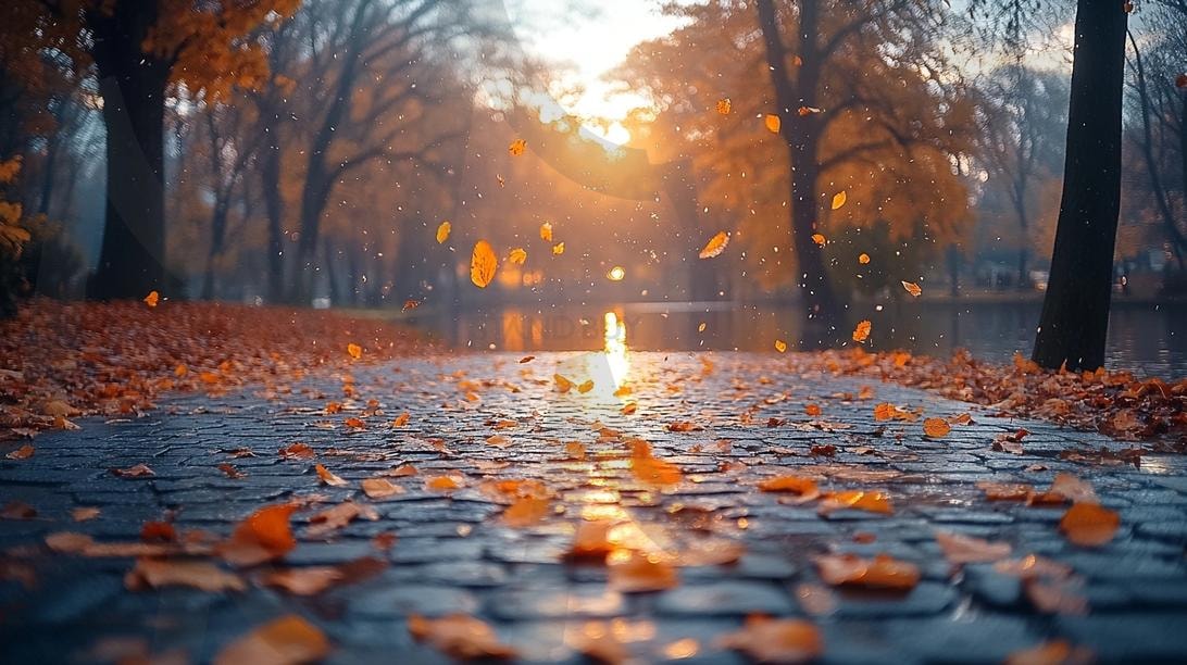 다양한 분위기의 호수가 있는 산책로의 모습 14 | 풍경, 배경, 산책로, 공원, 공원로, 길, ai | 스탠바이 STANDBUY 디지털 콘텐츠