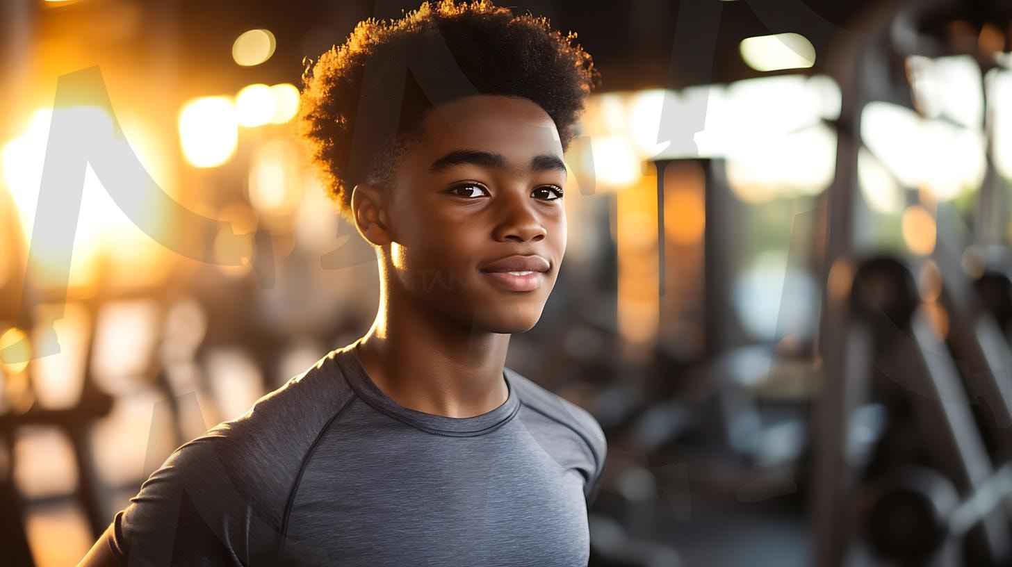 캐주얼한 옷, 편안한 분위기, 솔직한 순간, 자연 채광, 따뜻한 환경, 사실적인 디테일, 미묘한 그림자, 사진, 일광을 입고 체육관에서 운동하는 아프리카 10대 소년. | 캐주얼한 옷, 편안한 분위기, 솔직한 순간, 자연 채광, 따뜻한 환경, 사실적인 디테일, 미묘한 그림자, 사진, 일광을 입고 체육관에서 운동하는 아프리카 10대 소년., ai | 스탠바이 STANDBUY 디지털 콘텐츠