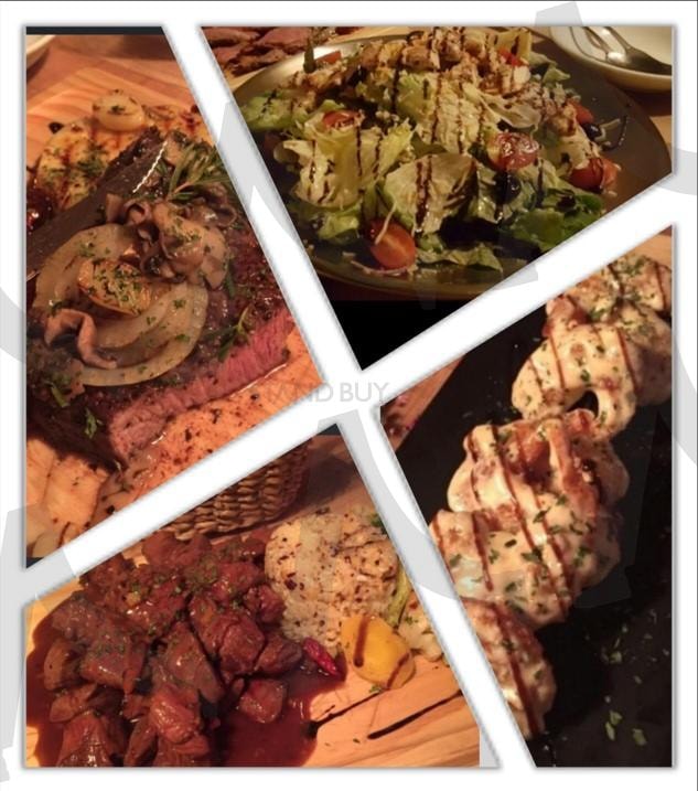 스테이크 술안주 | 스테이크, 샐러드, 썰어먹는음식, 먹음직스런, 레스토랑, 술안주, 맛있는안주, 음식4개 | 스탠바이 STANDBUY 디지털 콘텐츠