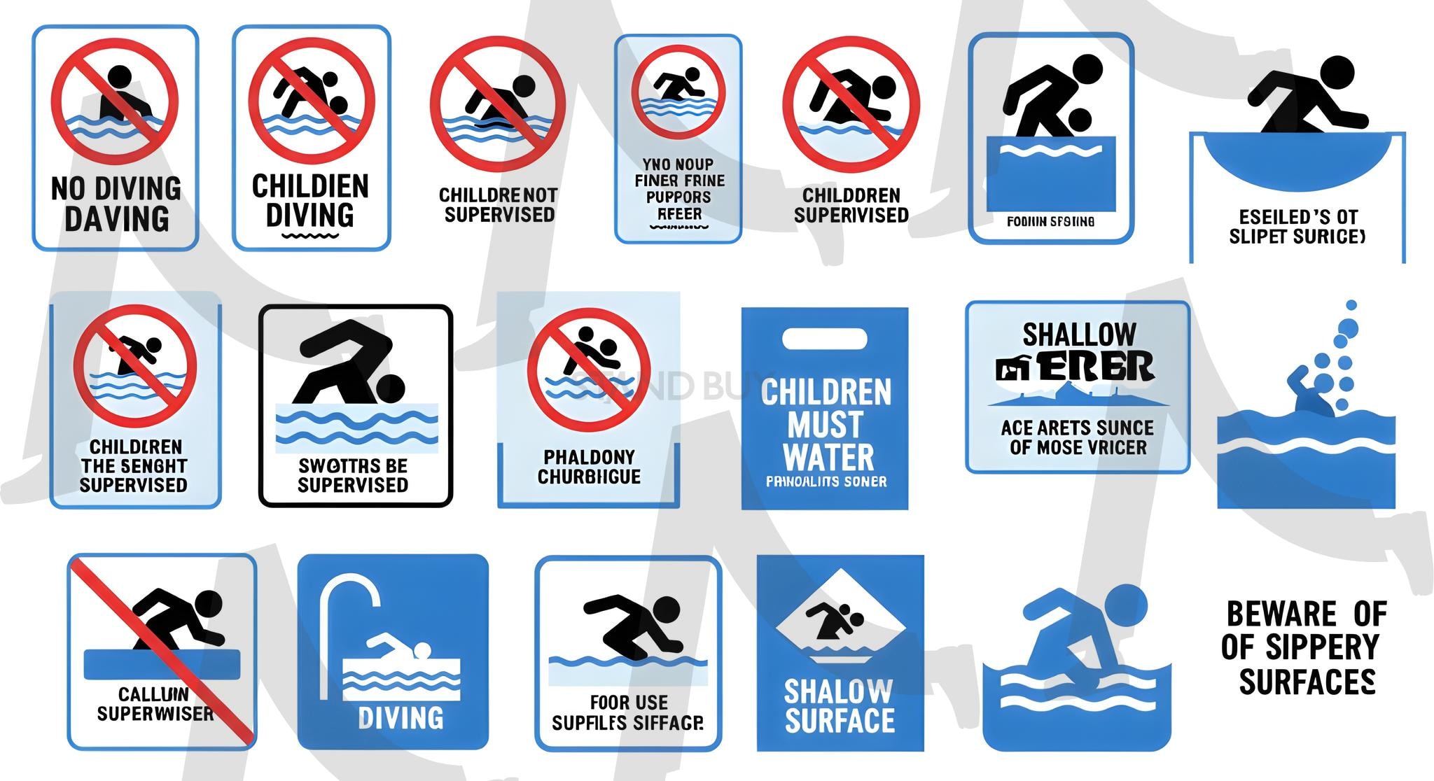 금지안내판,표지판, 문구 | 수영, 바다, 금지, 안내문구, 안내판, 표지판, 금지표지판, 수영금지, ai | 스탠바이 STANDBUY 디지털 콘텐츠