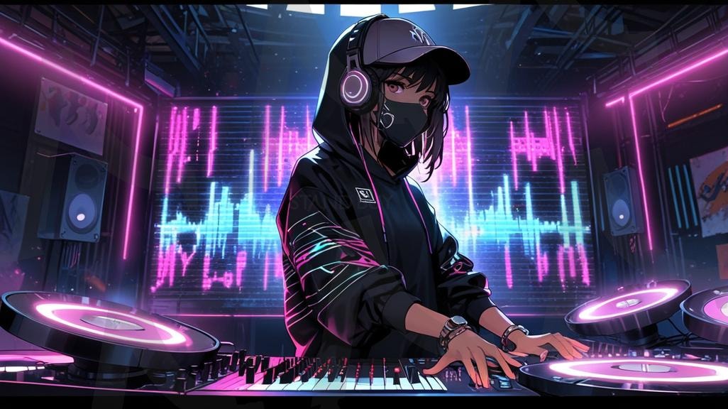DJ캐릭터 | 클럽, dj, 음악, 비트, 강렬한음악, 미래형, 캐릭터, 여성캐릭, ai | 스탠바이 STANDBUY 디지털 콘텐츠
